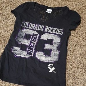 Ladies Colorado Rockies tee